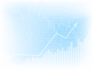 Business candle stick graph chart of stock market investment trading . Bullish point, Trend of graph. Vector illustration