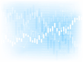 Business candle stick graph chart of stock market investment trading . Bullish point, Trend of graph. Vector illustration