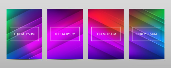 Obraz na płótnie Canvas Covers with minimal design. Geometric backgrounds for your design. Vector template.