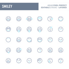 Smiley Minimal Vector Icon Set (EPS 10).