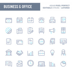 Business & Office Vector Icon Set (EPS 10)