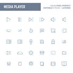 Media Player Minimal Vector Button Set (EPS 10)