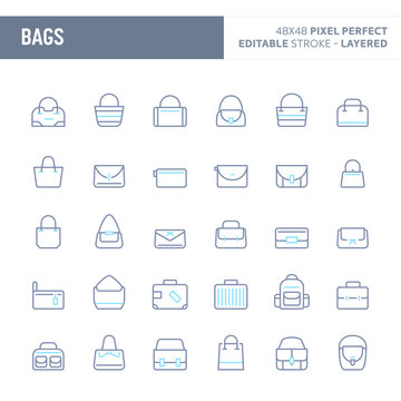 Bag Minimal Vector Icon Set (EPS 10)