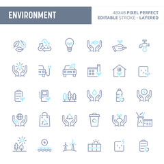 Eco-Friendly Environment Minimal Vector Icon Set (EPS 10)