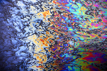 texture of colorful rainbow oil slick background.