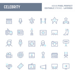 Celebrity Minimal Vector Icon Set (EPS 10)