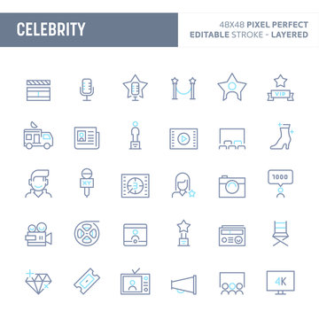 Celebrity Minimal Vector Icon Set (EPS 10)