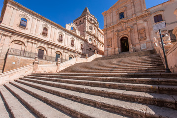 Fototapeta na wymiar San Francesco Assisi church, Noto, sicily, Italy