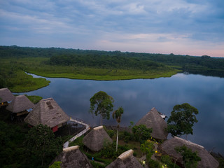 Lodge villas at Napo Wildlife Centre, Amazon, Ecuador