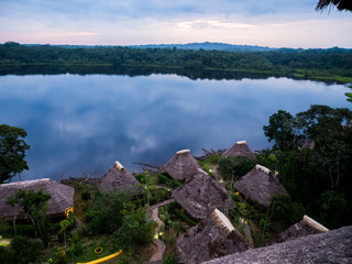 Lodge villas at Napo Wildlife Centre, Amazon, Ecuador