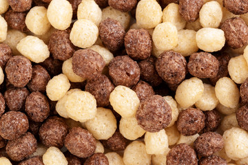Cereal balls for breakfast background