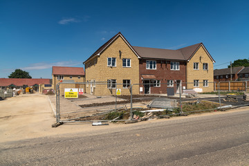 Building site showing affordable housing 
