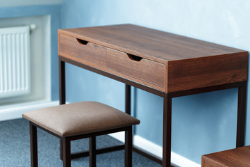 Wood bedside table. Modern designer