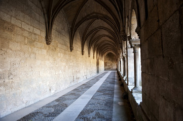 Fototapeta na wymiar Kloster Real Monasterio de Las Huelgas, Burgos, Kastilien-Leon, Spanien. Zisterzienserinnenabtei.