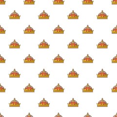 Imperial crown pattern in cartoon style. Seamless pattern vector illustration