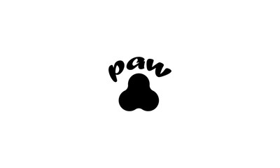 Paw black vector logo
