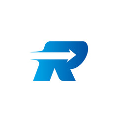 letter R with Arrow logo Design Template
