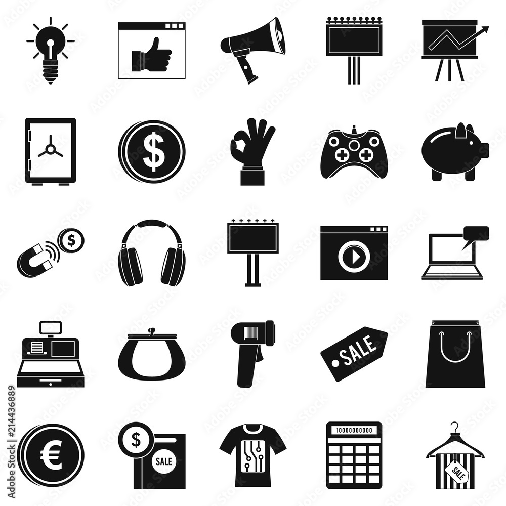 Poster digital distribution icons set. simple set of 25 digital distribution vector icons for web isolated 