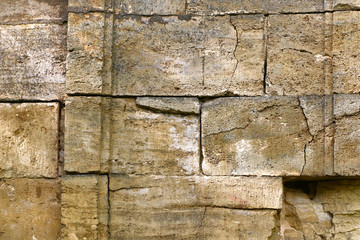 texture of old stone masonry