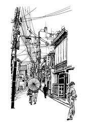Foto op Plexiglas Art studio Straat in Japan