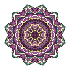 Decorative Cicle Vector Shapes. Floral mandala. Vector illustration