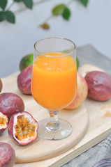 orange juice or passion juice