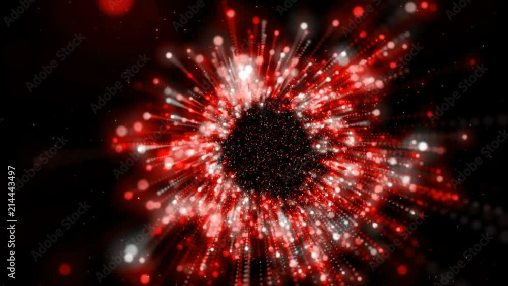 Poster 4k abstract background particle and lighting effect floating and flow with dark and grain processed