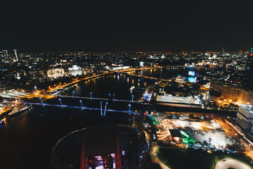 Fototapeta na wymiar London from above - View from London Eye
