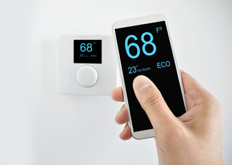 regulating the temperature with smartphone