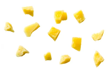 Fotobehang shredded parmesan cheese isolated © juliamikhaylova