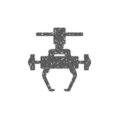 Bicycle tool icon in grunge texture. Vintage style vector illustration.