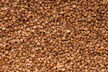 Uncooked buckwheat texture