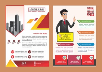 Brochure template design for business and report