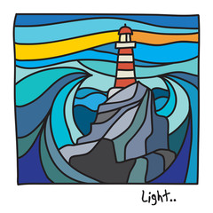 Beach, Vacation or Lighthouse poster