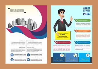 Brochure template design for business, company, and report