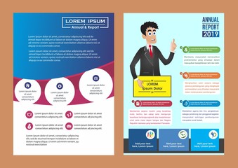 Brochure template design for business, company, and report