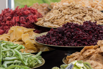 Candied fruit in street market
