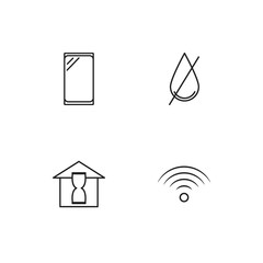 Electrical Devices linear icons set. Simple outline vector icons