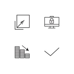 Essential linear icons set. Simple outline vector icons