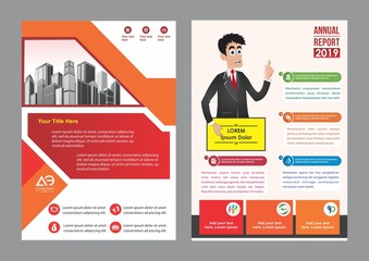 Brochure template design for presentation, business, and report
