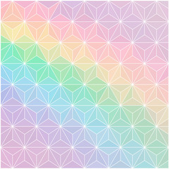 Rainbow Pastel colour,abstract background consisting of triangles