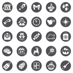Christmas Happy New Year Icons