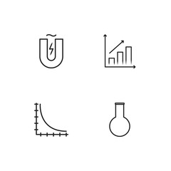 Science linear icons set. Simple outline vector icons