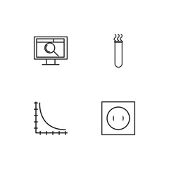 Science linear icons set. Simple outline vector icons