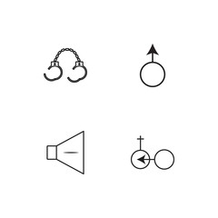 Sex linear icons set. Simple outline vector icons