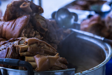 Pork leg is a Thai food brought by Chinese people who are delicious and healthy.