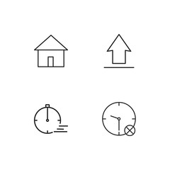 Time linear icons set. Simple outline vector icons