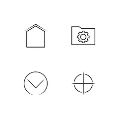 Time linear icons set. Simple outline vector icons
