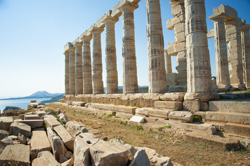 Fototapeta na wymiar Cape Sounion Temple of Poseidon, Athens Greece