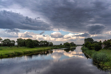 Fototapeta na wymiar Cloudy sky, Tykocin, Poland